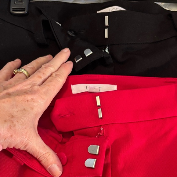 Loft Red and Black Women's Pants Bundle of 2 The Devin Slim Size 6 - Picture 13 of 13